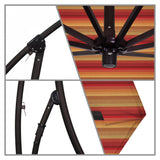 California Umbrella - 9' - Cantilever Umbrella - Aluminum Pole - Astoria Sunset - Sunbrella  - BA908117-56095