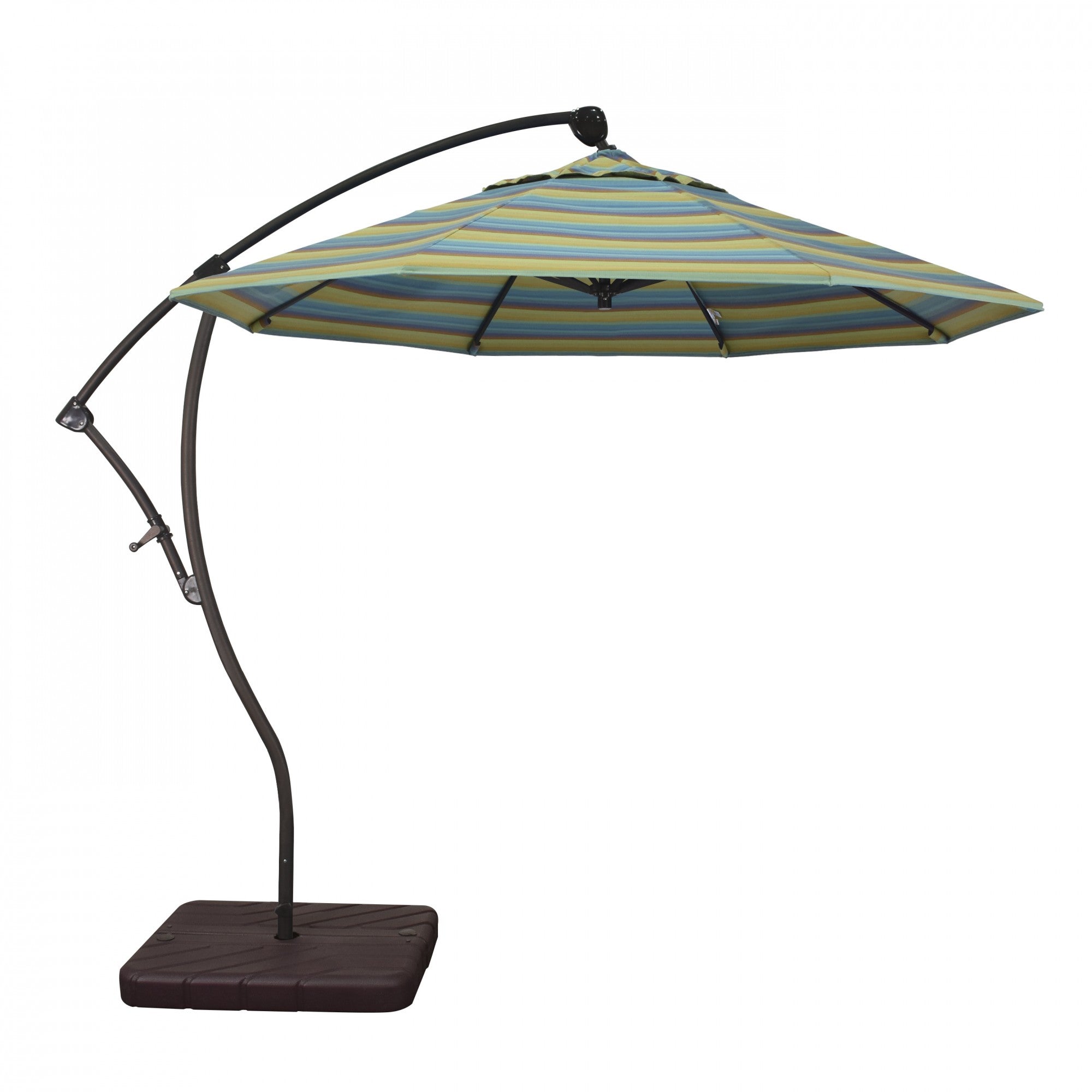 California Umbrella - 9' - Cantilever Umbrella - Aluminum Pole - Astoria Lagoon - Sunbrella  - BA908117-56096
