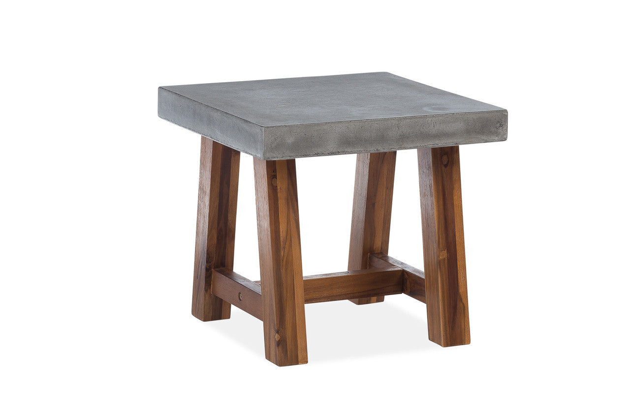 CO9 Design - Bridge Side Table with Cement Top and Acacia Base | [BD20]