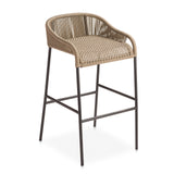 CO9 Design - Belmont Rope Bar Stool | Black and Taupe | [BE17B] [BE17T]