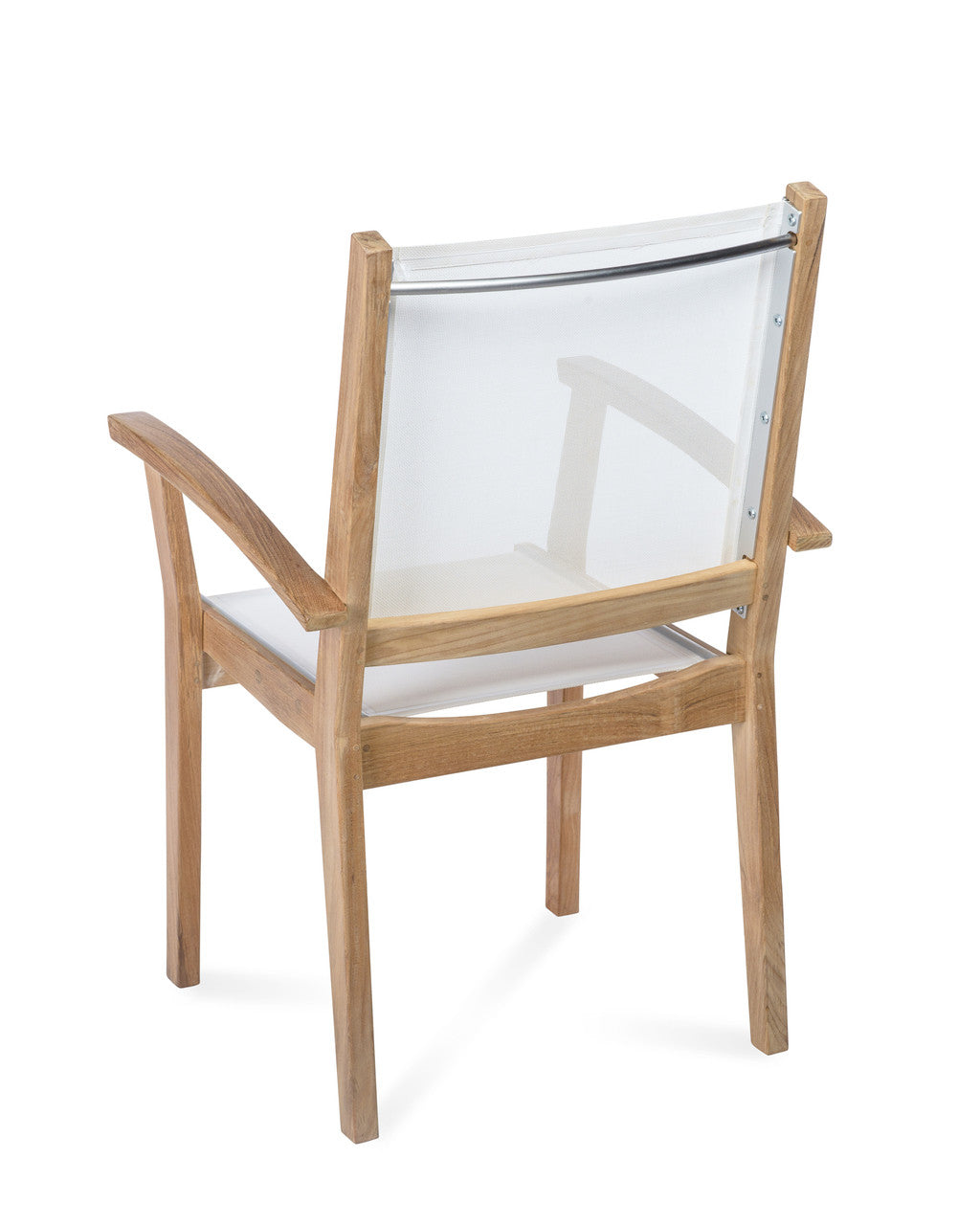CO9 Design - Bayhead Sling Stacking Teak Armchair | Grey, Navy and White