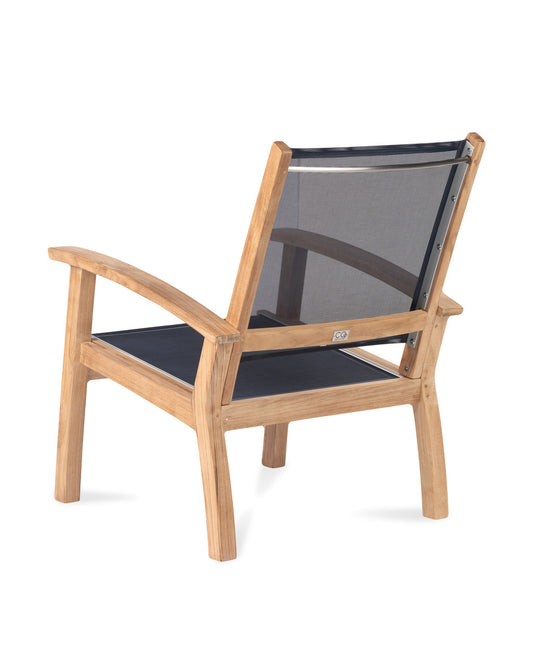 CO9 Design - Bayhead Sling Club Chair | Grey, Navy and White