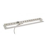 Outdoor Greatroom - 13.5" x 24" Linear Crystal Fire Plus Gas Burner Insert and Plate Kit - BP1224-A