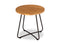 CO9 Design - Brewer Side Table with Solid Teak Top and an Aluminum Base in Lava |  [BW20]