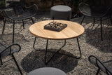 CO9 Design - Brewer Teak Coffee Table with an Aluminum Base in Lava | [BW32]