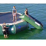 Island Hopper Water Trampolines - Bounce 'n Slide - water trampoline attachment    (Yellow or Green) - PVCSLIDE-GR