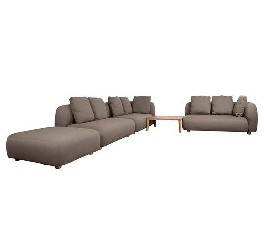 Cane-Line - Capture corner sofa w/ table, pouf & chaise lounge