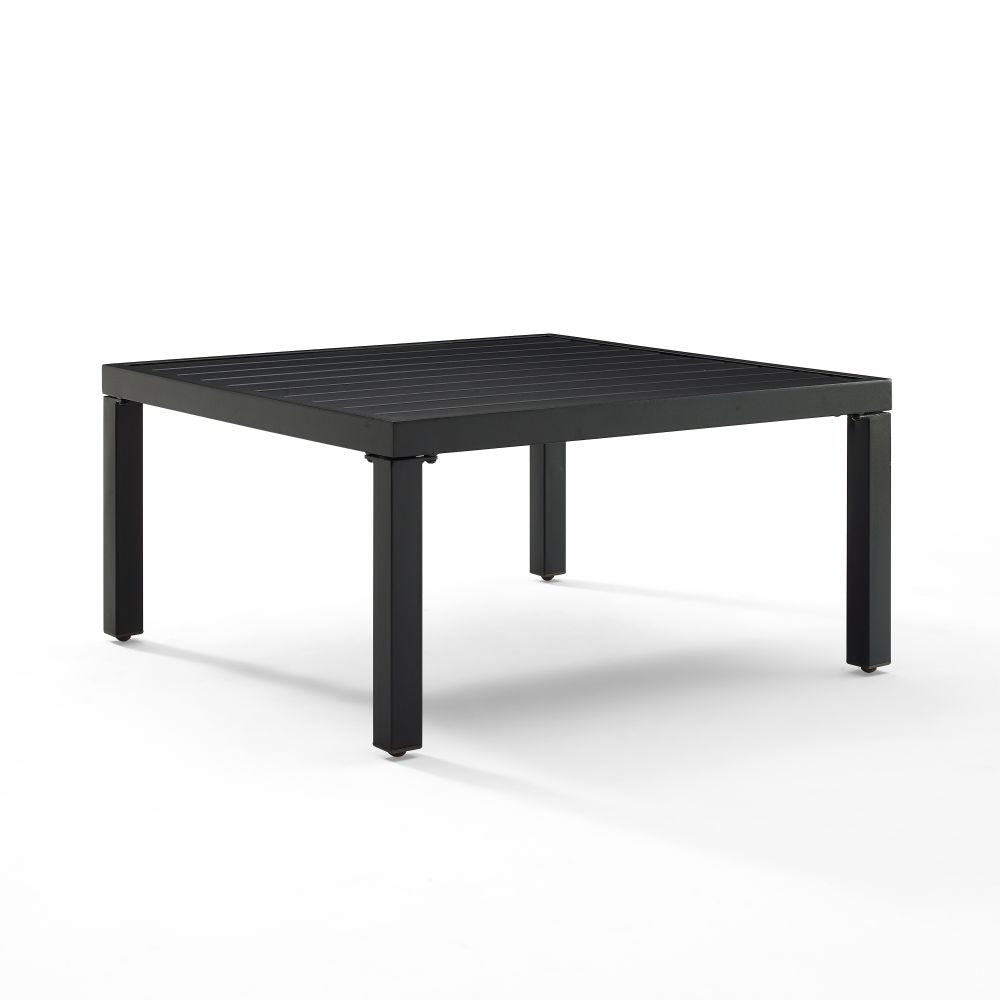 Crosley Furniture - Piermont Outdoor Metal Sectional Coffee Table Matte Black