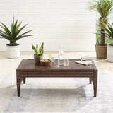 Crosley Furniture - Capella Outdoor Wicker Coffee Table Brown
