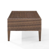 Crosley Furniture - Capella Outdoor Wicker Coffee Table Brown