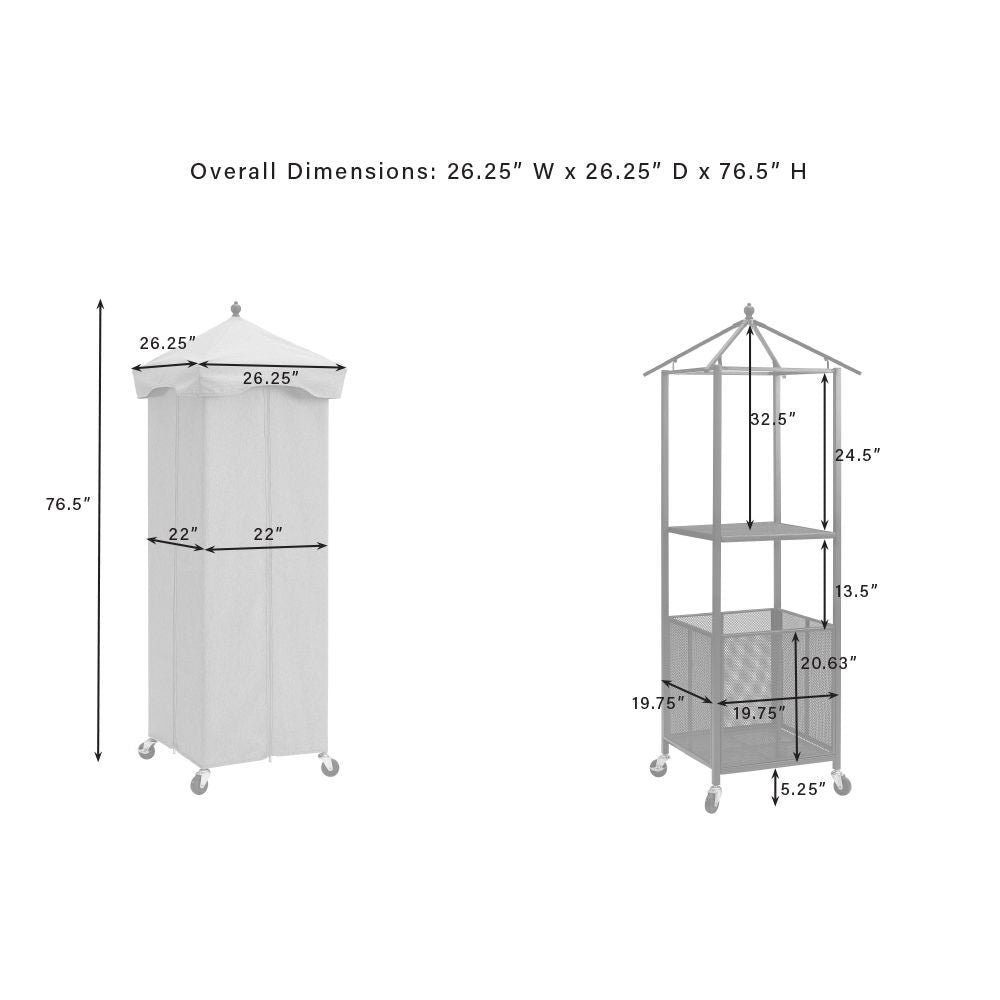 Crosley Furniture - Grady Towel Valet Gray