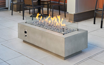 Outdoor Greatroom - Natural Grey Cove 54" Linear Gas Fire Table - CV-54