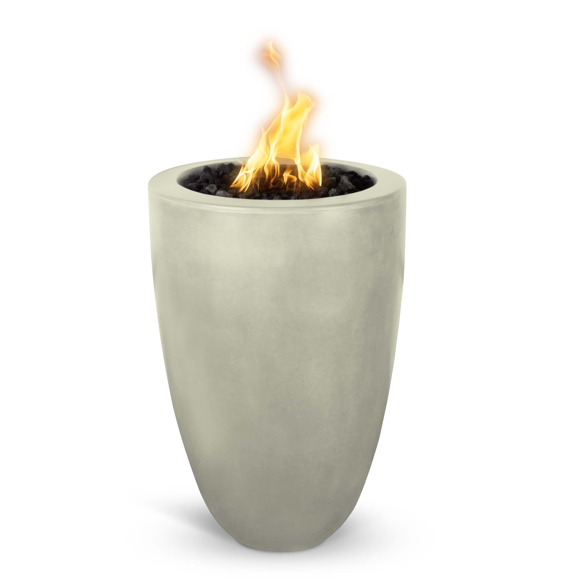 The Outdoor Plus - Castillo 22 Inch Concrete Electronic Fire Pillar with Access Door - OPT-CSTO22AD