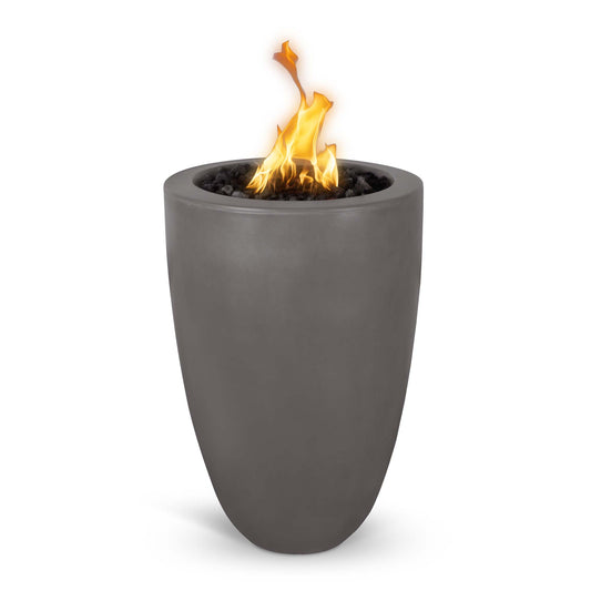 The Outdoor Plus - Castillo 22 Inch Concrete Electronic Fire Pillar with Access Door - OPT-CSTO22AD