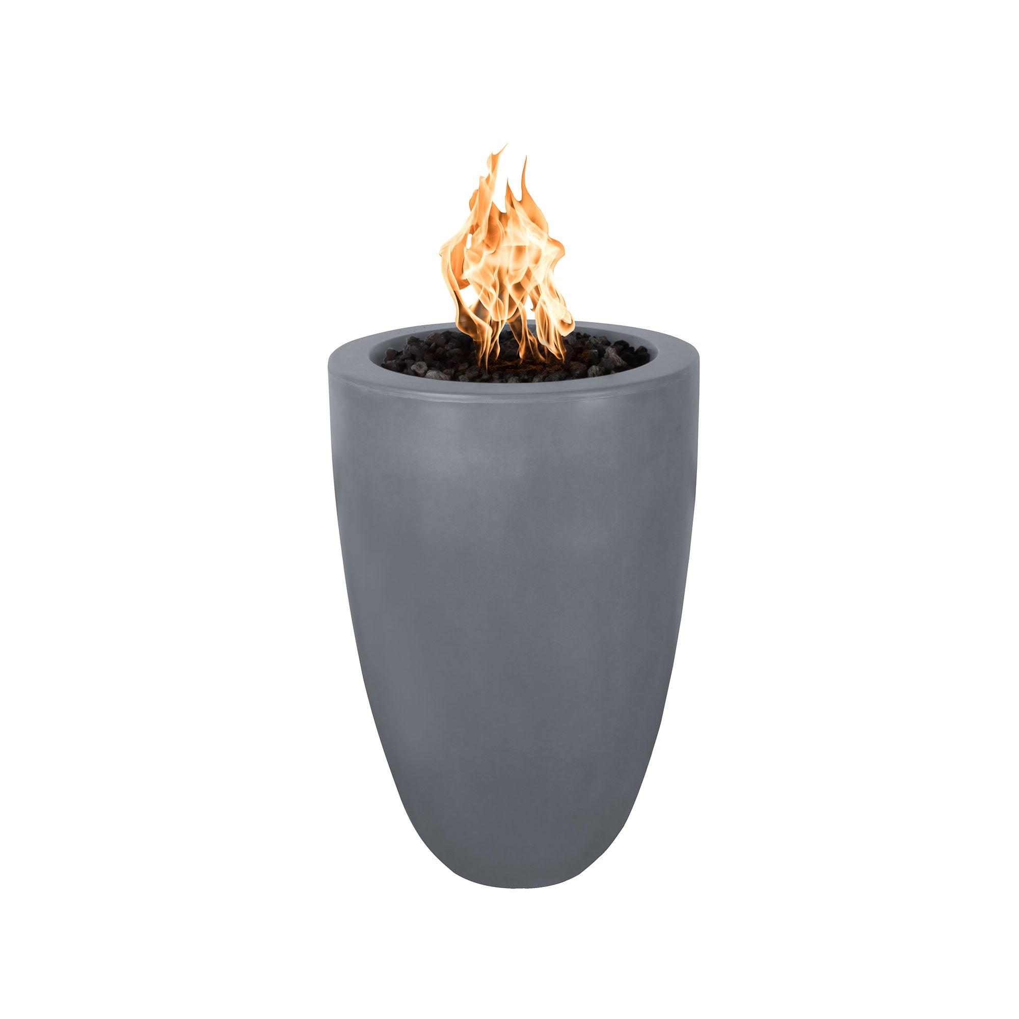 The Outdoor Plus - Castillo 22 Inch Concrete Electronic Fire Pillar with Access Door - OPT-CSTO22AD