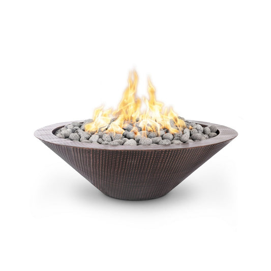 The Outdoor Plus - Cazo 48" Hammered Copper Match Lit Fire Pit - OPT-RHC48
