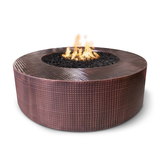 The Outdoor Plus - Unity 72 Inch x 18 Inch Hammered Copper Match Lit Fire Pit - OPT-UNYCP7218