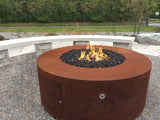 The Outdoor Plus - Unity 48 Inch x 18 Inch Hammered Copper Match Lit Fire Pit - OPT-UNYCP4818