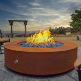 The Outdoor Plus - Unity 60 Inch x 24 Inch Hammered Copper Match Lit Fire Pit - OPT-UNYCP60