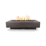 The Outdoor Plus - Del Mar GFRC 84" Match Lit with Flame Sense Concrete Rectangle Fire Pit Table - OPT-DEL8428