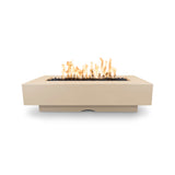 The Outdoor Plus - Del Mar GFRC 72" Match Lit with Flame Sense Concrete Rectangle Fire Pit Table - OPT-DEL7228