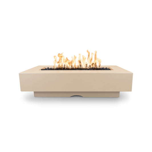 The Outdoor Plus - Del Mar GFRC 84" Match Lit with Flame Sense Concrete Rectangle Fire Pit Table - OPT-DEL8428