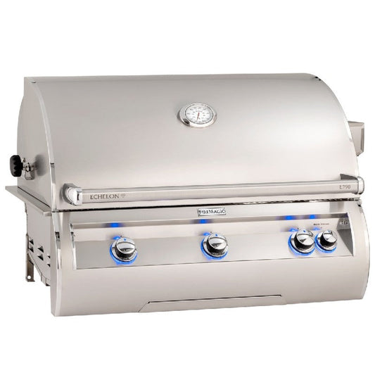 Fire Magic - Grills Echelon Diamond 37 Inch Built-In Grill with Analog Thermometer, Natural/Propane Gas | E790I-8LAN