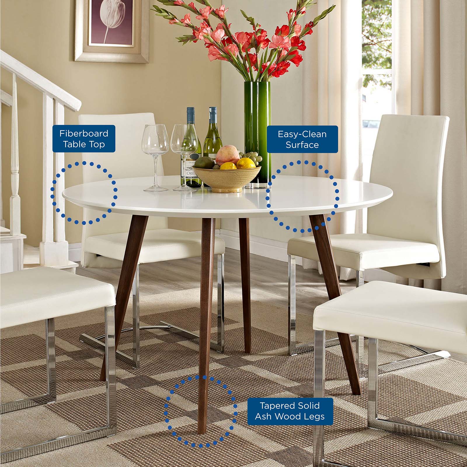 Modway - Platter Round Dining Table - EEI-1064