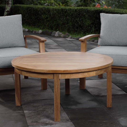 Modway - Marina Outdoor Patio Teak Round Coffee Table - EEI-1153