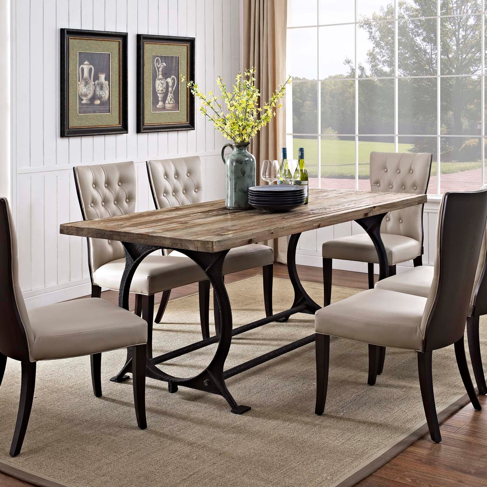 Modway - Effuse Rectangle Wood Top Dining Table - EEI-1205