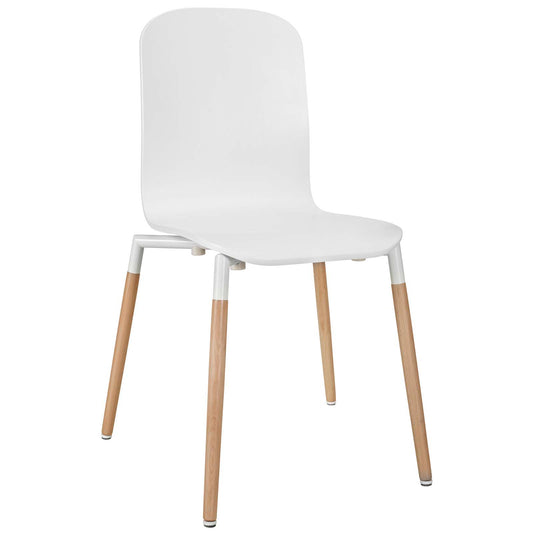 Modway - Stack Dining Chairs and Table Wood Set of 5 - EEI-1375
