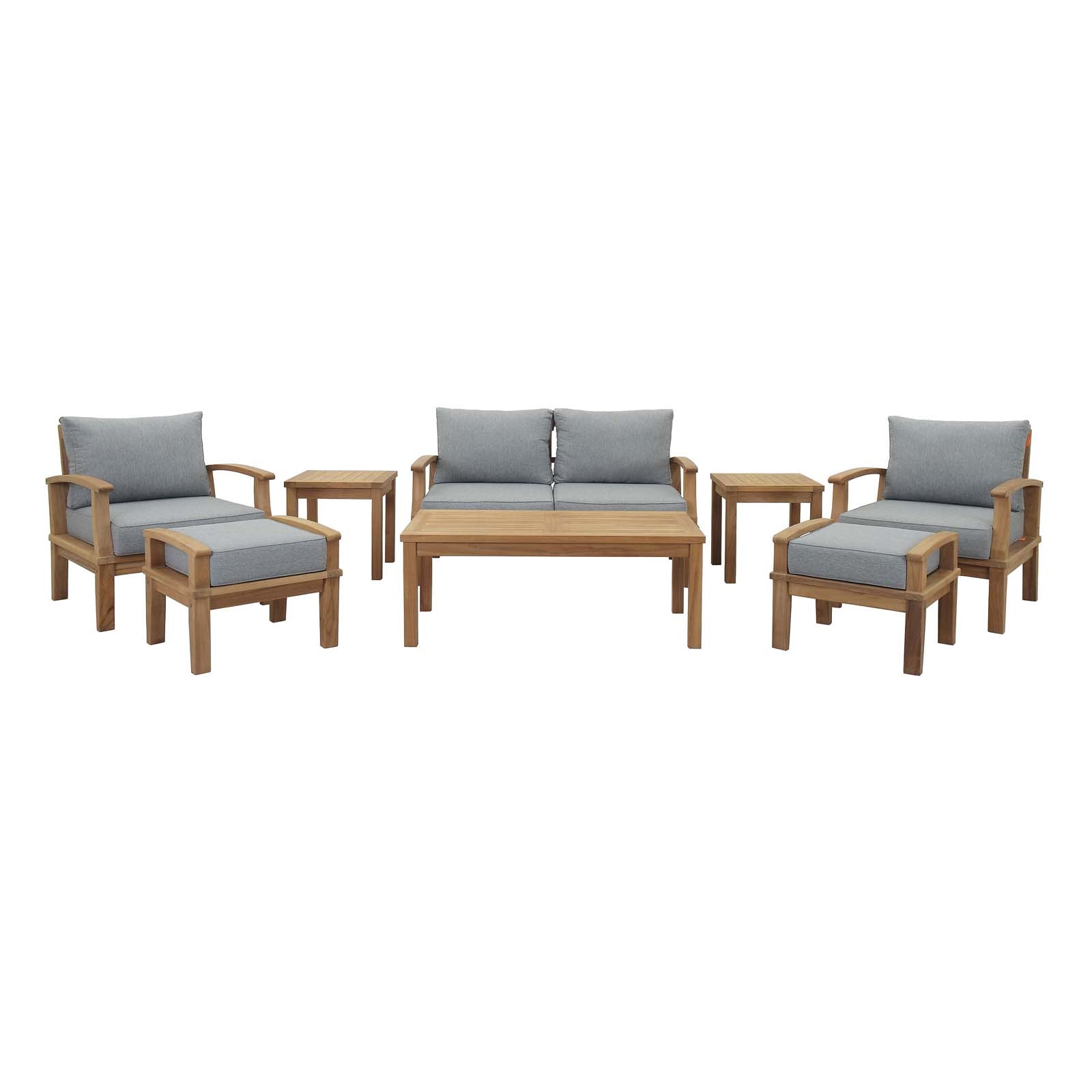 Modway - Marina 8 Piece Outdoor Patio Teak Set - EEI-1471
