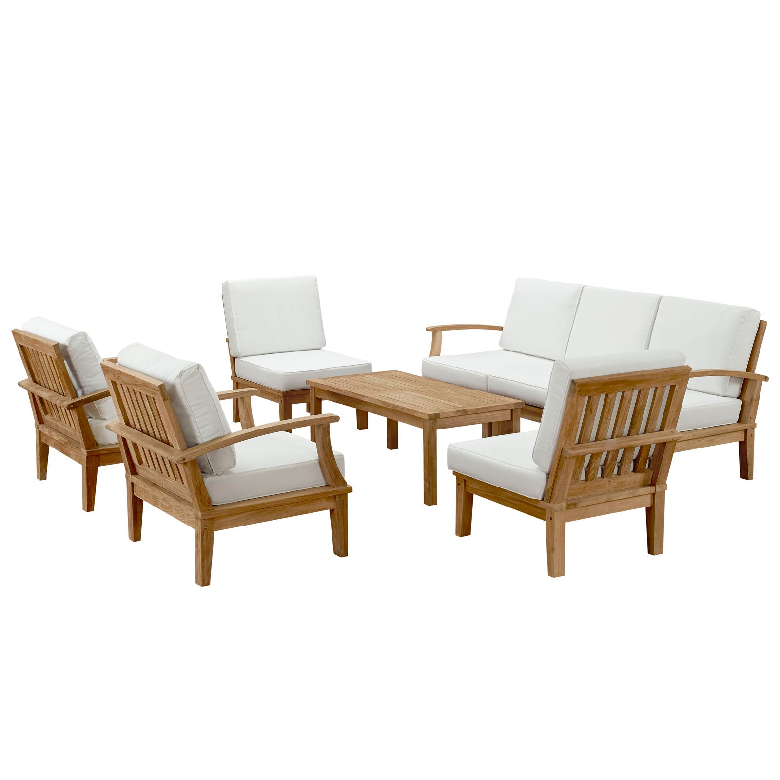 Modway - Marina 8 Piece Outdoor Patio Teak Set - EEI-1479