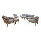 Modway - Marina 10 Piece Outdoor Patio Teak Set - EEI-1489