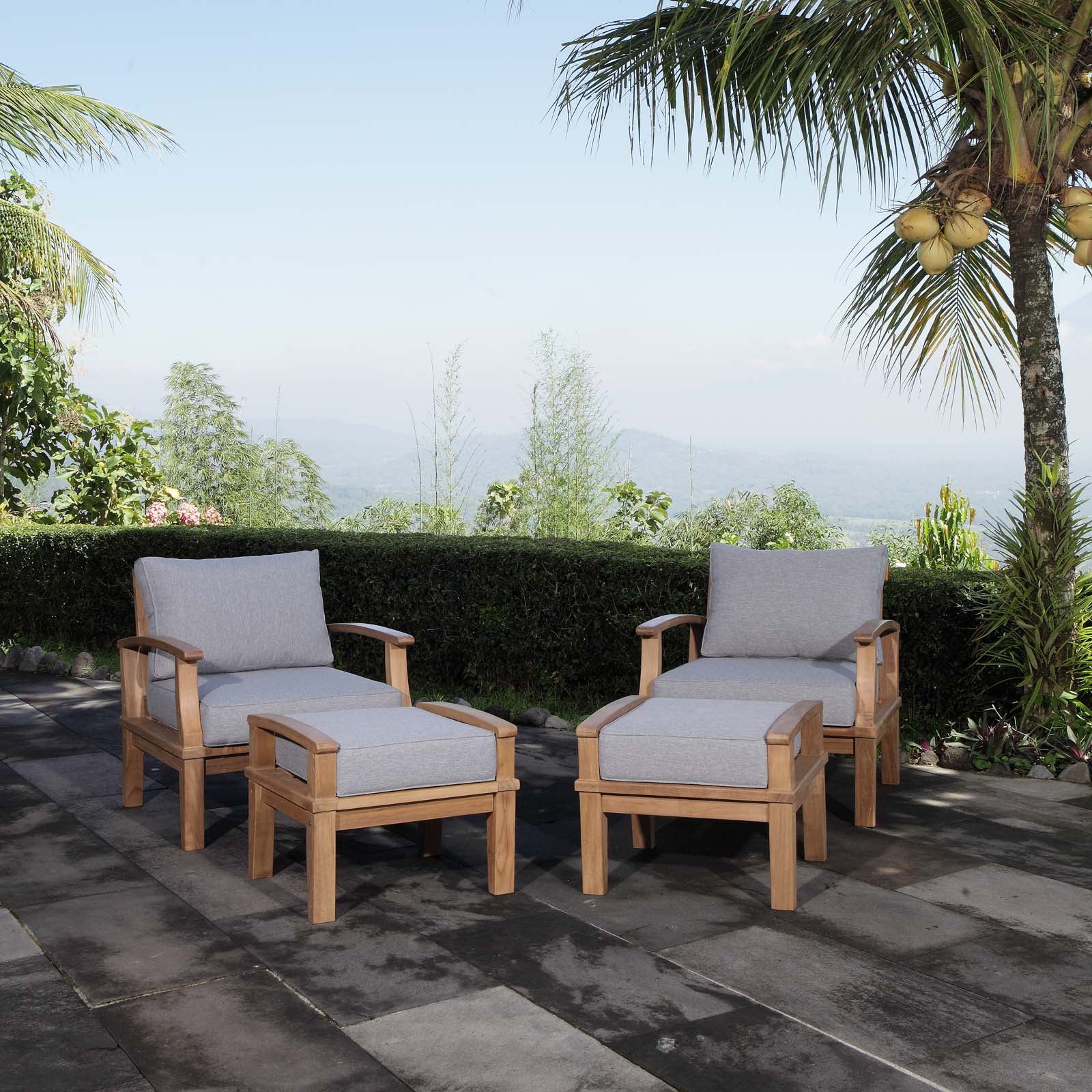 Modway - Marina 4 Piece Outdoor Patio Teak Set - EEI-1537