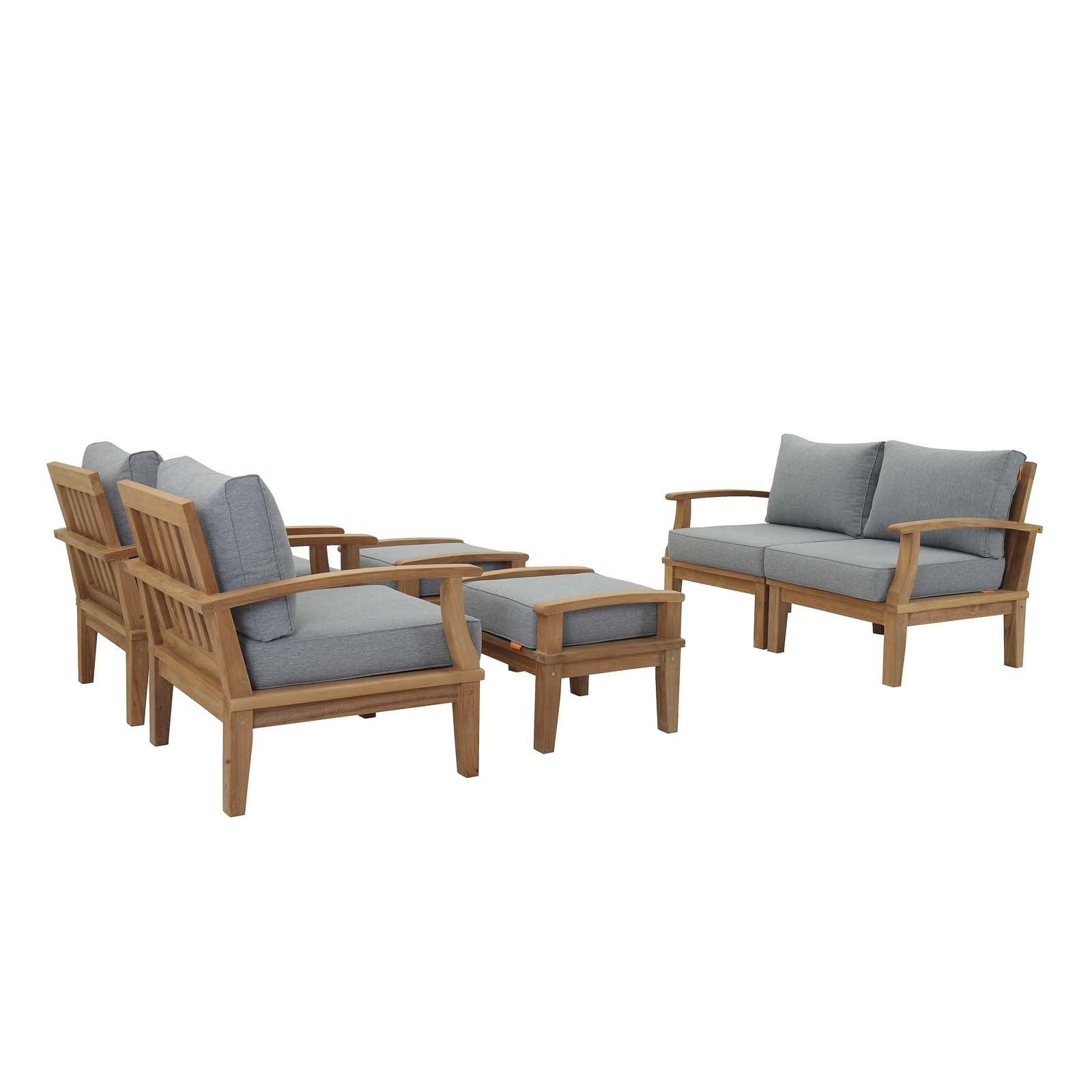 Modway - Marina 6 Piece Outdoor Patio Teak Set - EEI-1597