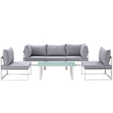 Modway - Fortuna 6 Piece Outdoor Patio Sectional Sofa Set - EEI-1726