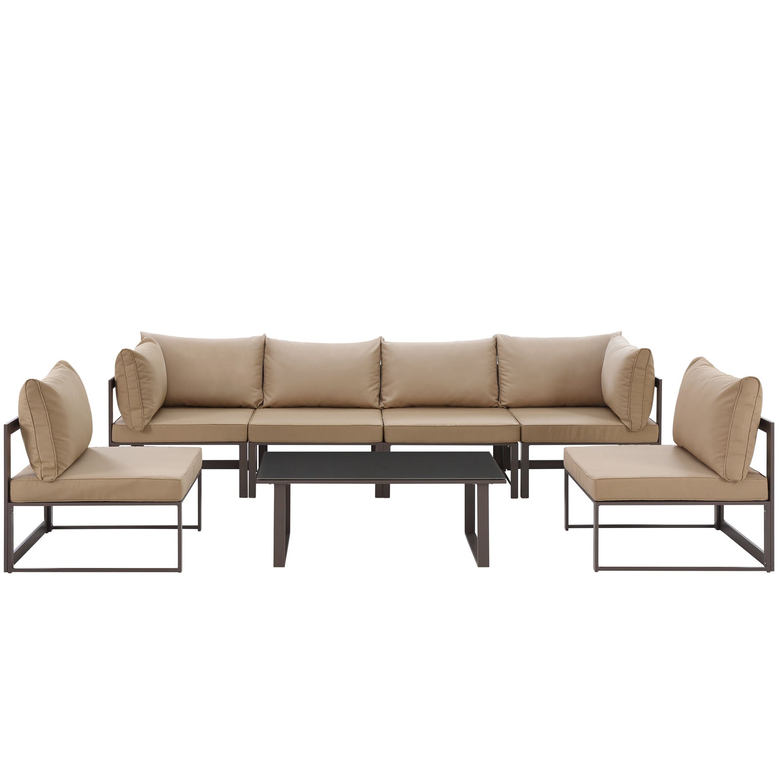Modway - Fortuna 7 Piece Outdoor Patio Sectional Sofa Set - EEI-1729