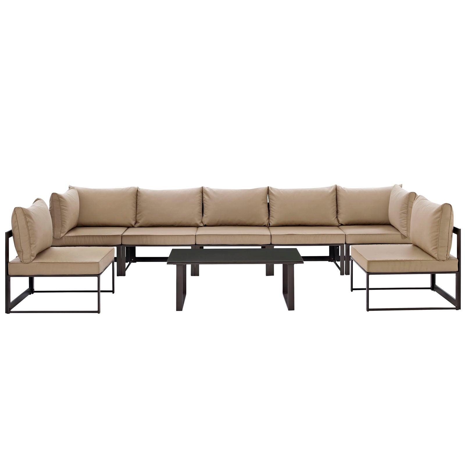 Modway - Fortuna 8 Piece Outdoor Patio Sectional Sofa Set - EEI-1730