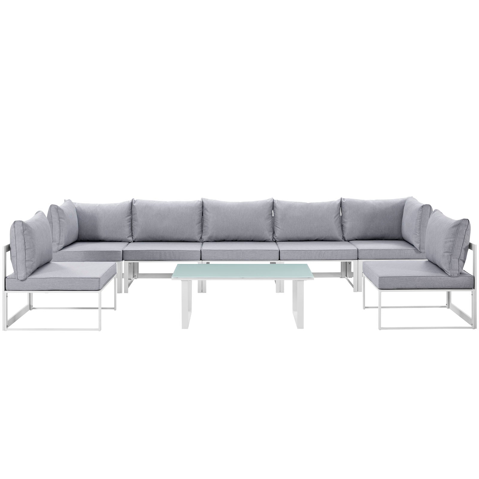 Modway - Fortuna 8 Piece Outdoor Patio Sectional Sofa Set - EEI-1730
