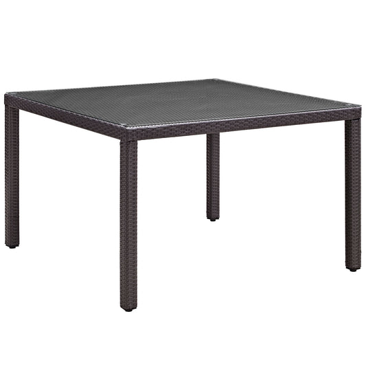Modway - Convene 47" Square Outdoor Patio Glass Top Dining Table - EEI-1914