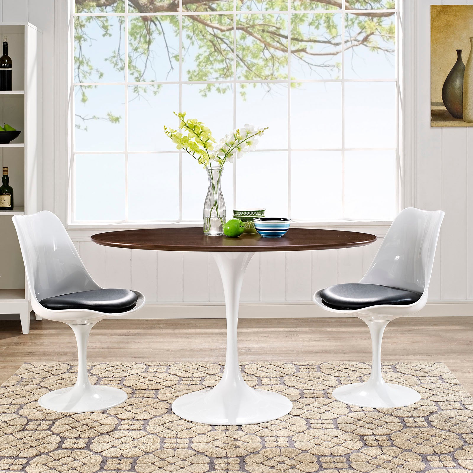 Modway - Lippa 48" Oval Walnut Dining Table - EEI-2019