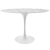 Modway - Lippa 48" Oval Artificial Marble Dining Table - EEI-2021