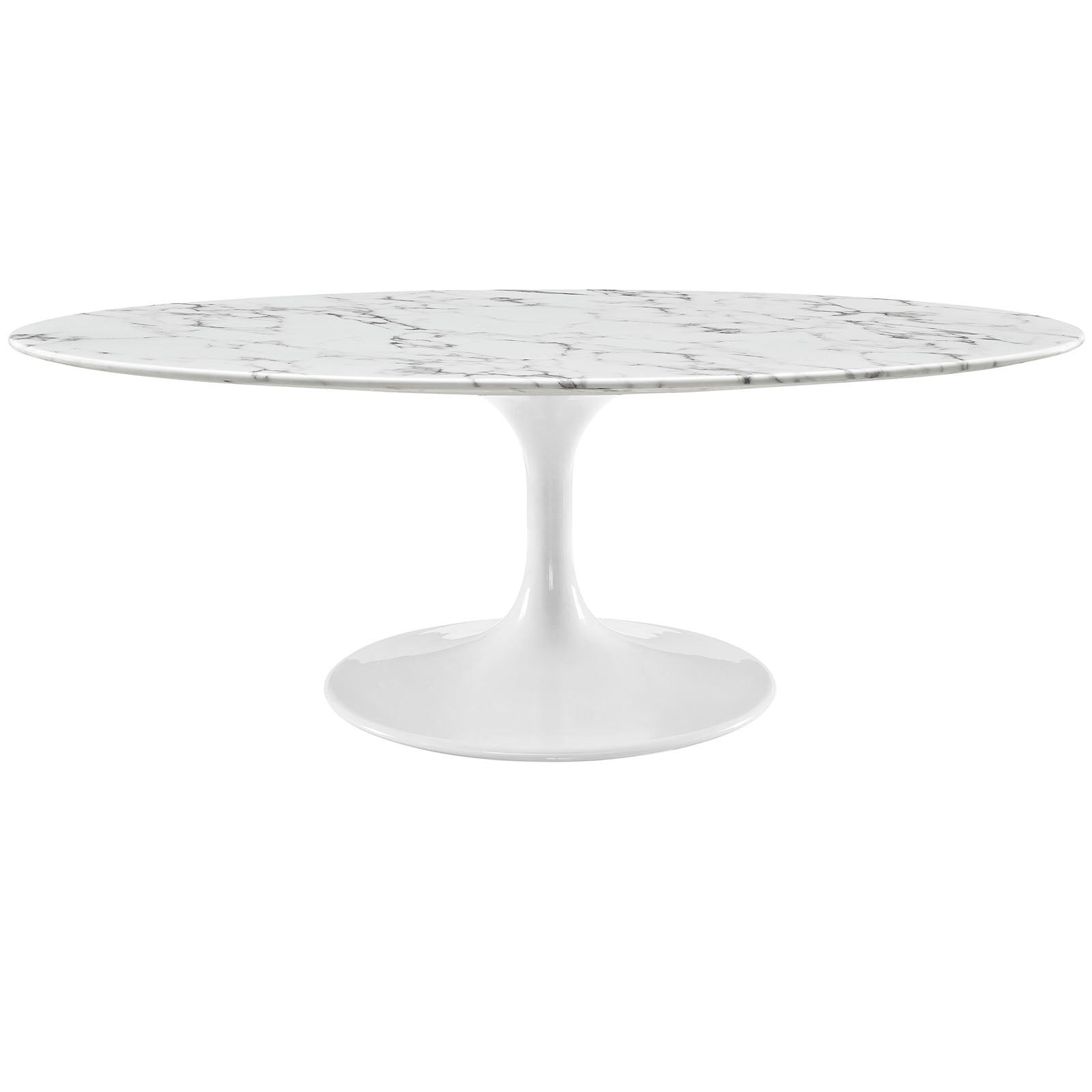 Modway - Lippa 48" Oval-Shaped Artificial Marble Coffee Table - EEI-2022
