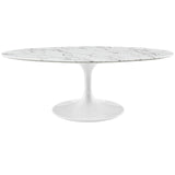 Modway - Lippa 48" Oval-Shaped Artificial Marble Coffee Table - EEI-2022