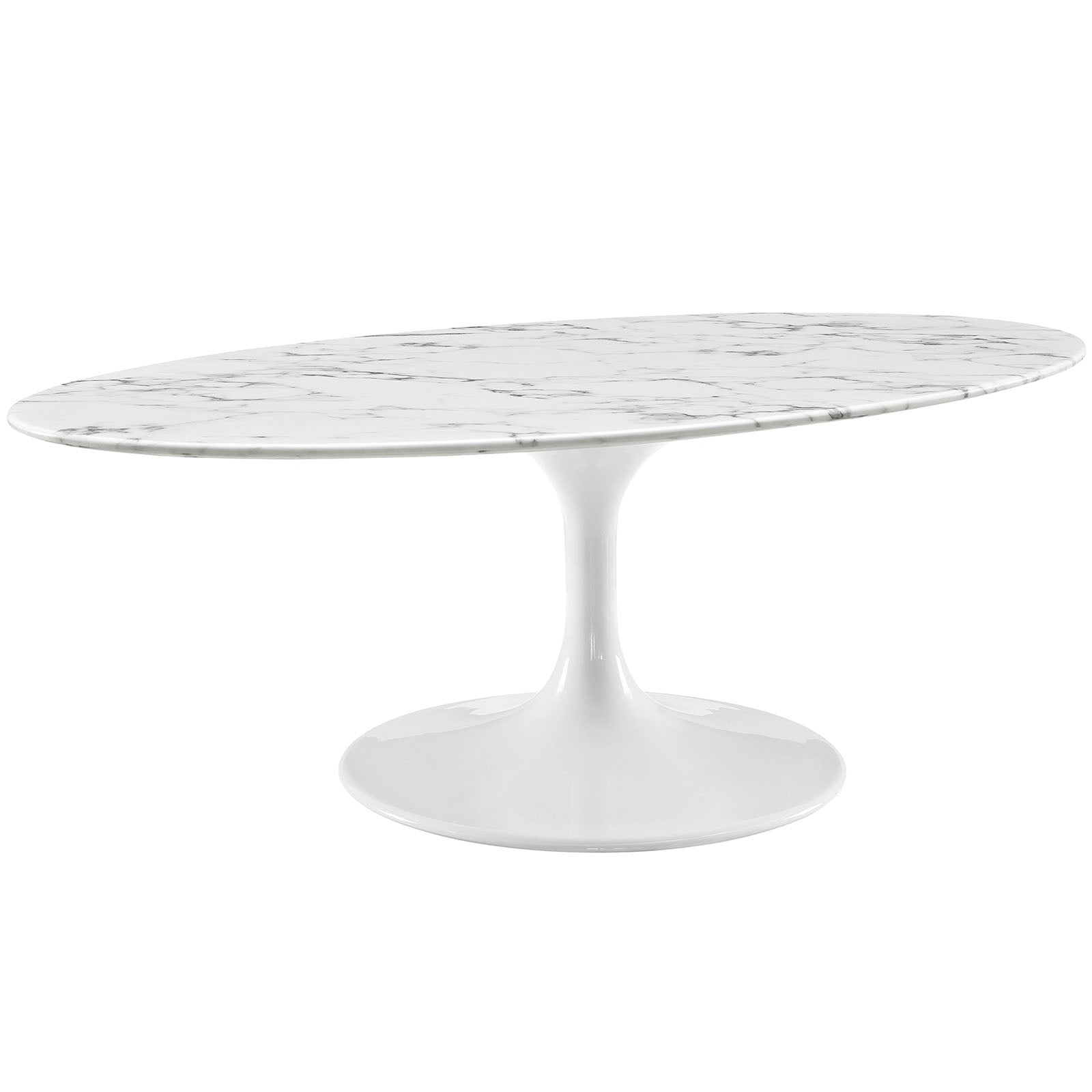Modway - Lippa 48" Oval-Shaped Artificial Marble Coffee Table - EEI-2022