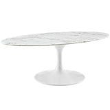 Modway - Lippa 48" Oval-Shaped Artificial Marble Coffee Table - EEI-2022