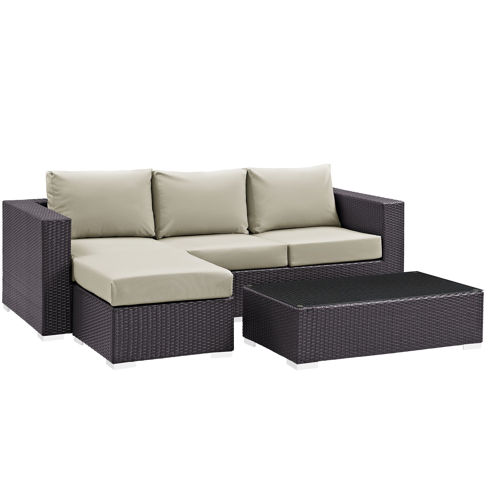 Modway - Convene 3 Piece Outdoor Patio Sofa Set - EEI-2178