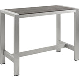 Modway - Shore Outdoor Patio Aluminum Rectangle Bar Table - EEI-2253