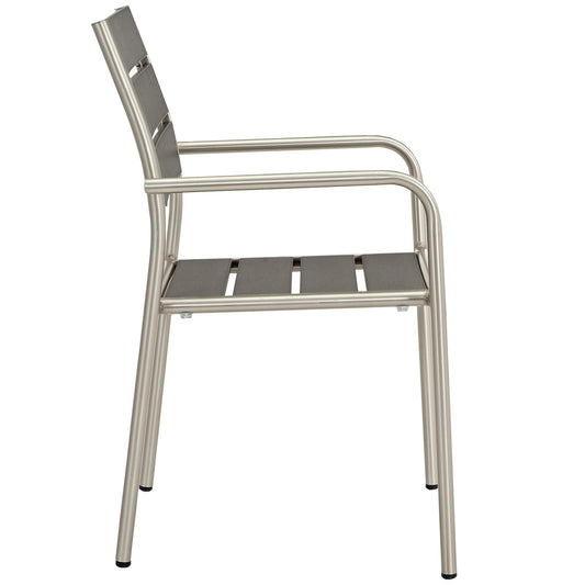 Modway - Shore Outdoor Patio Aluminum Dining Rounded Armchair - EEI-2258